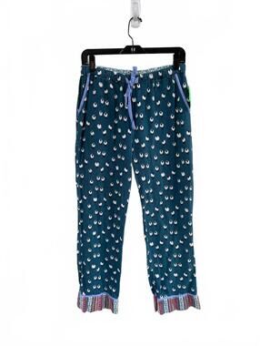 Sundance Women's Teal Blue Sheep Patterned Lounge Pants Drawstring Waist Small